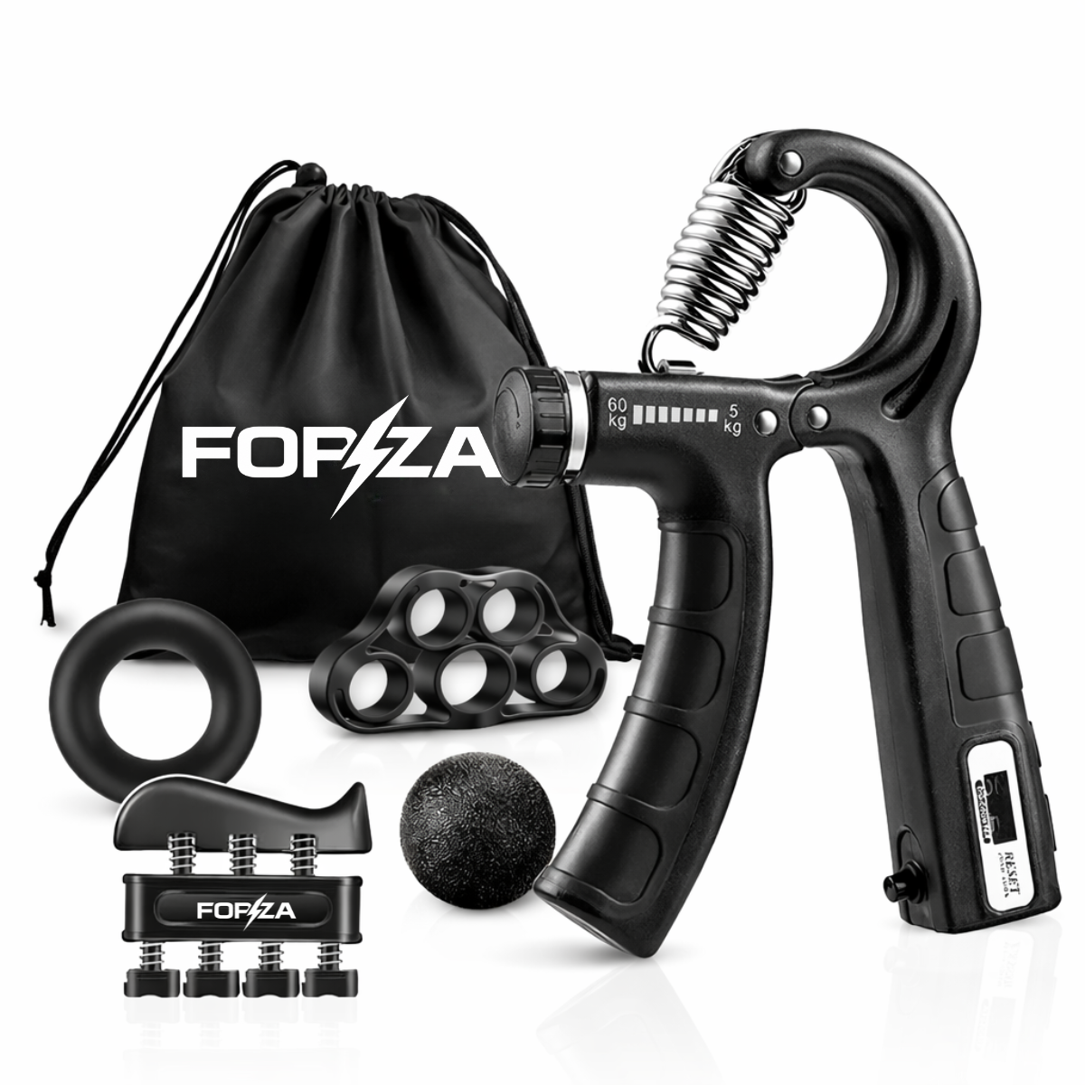 Set X5 Hand Grip Con Contador Forza 10-60KG
