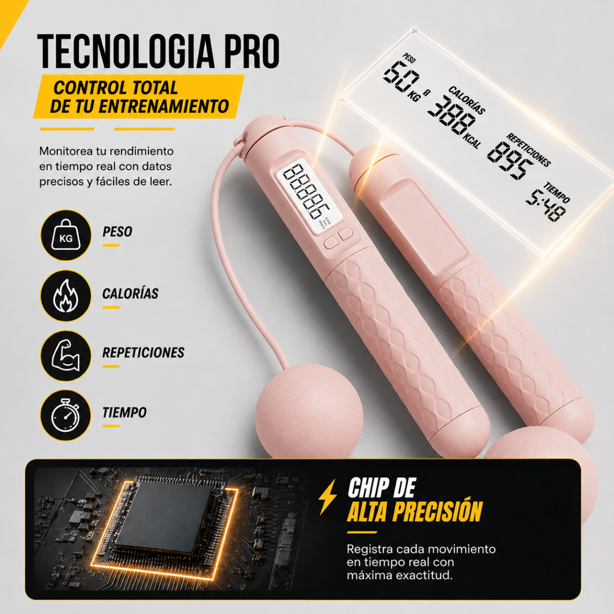 Cuerda De Saltar Doble Función Con Contador Forza