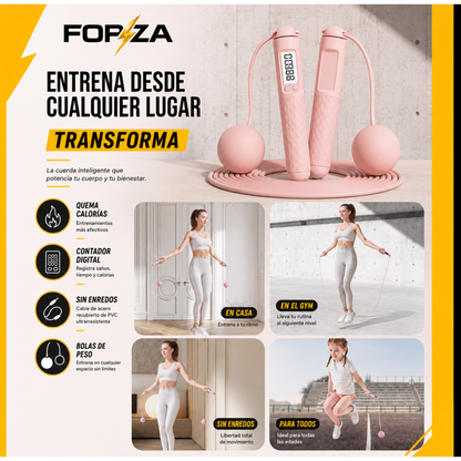 Cuerda De Saltar Doble Función Con Contador Forza