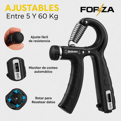Set X5 Hand Grip Con Contador Forza 10-60KG