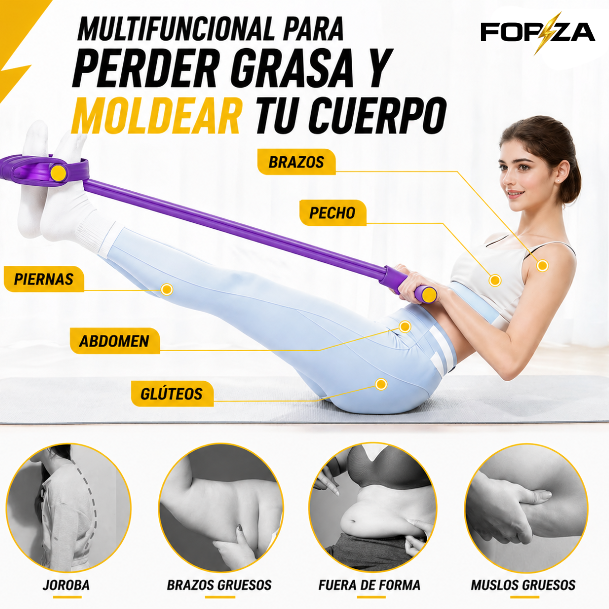 Ejercitador Y Reductor Para Abdomen De Pedal Forza