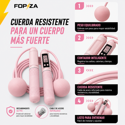 Cuerda De Saltar Doble Función Con Contador Forza
