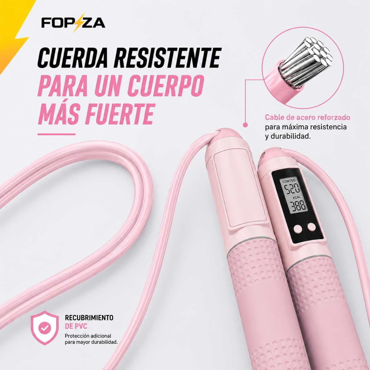 Cuerda De Saltar Doble Función Con Contador Forza