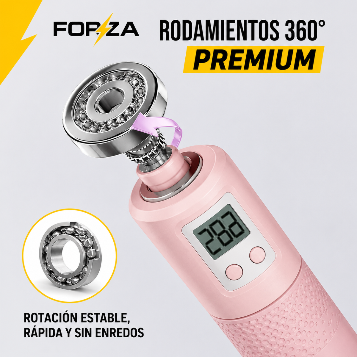 Cuerda De Saltar Doble Función Con Contador Forza